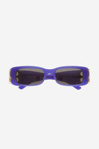 Dynasty micro violet sunglasses featuring BB logo – featured on Show: statement Sunglasses in acetate with bold outlook yet slim – LUX VERSE Luxury Designer Fashion Outlet
