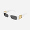 Balenciaga Dynasty micro white sunglasses featuring BB logo