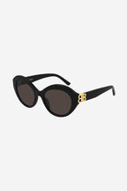 Femenine black sunglasses with BB folding – feminine oval shape with rounded volumes – LUX VERSE Luxury Designer Fashion Outlet