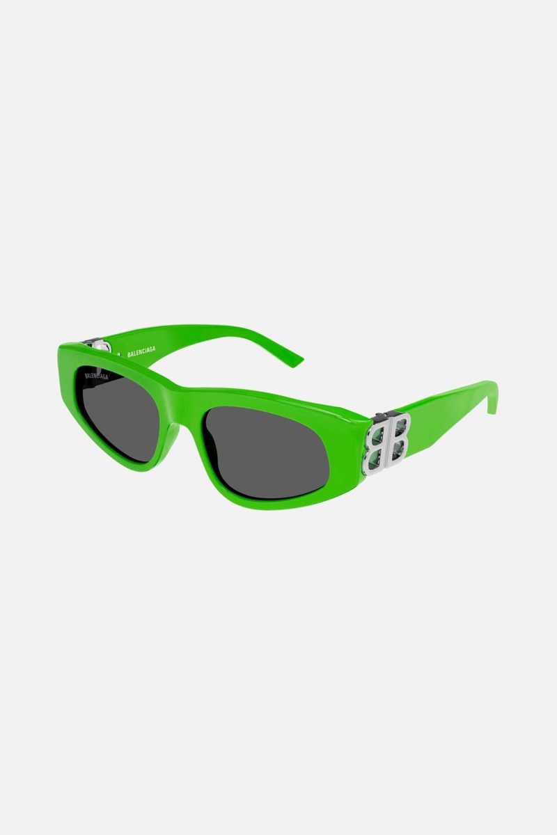 Green and silver cat-eye BB sunglasses – vintage-inspired sinuous oval shape in acetate with statement symmetrically folding – LUX VERSE Luxury Designer Fashion Outlet