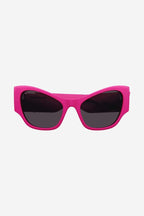 MAX butterfly sunglasses in pink – lOGO IS OBTAINED THROUGH AN EXTREMELY REFINED PROCESS NAMED “LAPPING”, RESULTING – LUX VERSE Luxury Designer Fashion Outlet