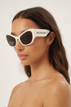 MAX butterfly sunglasses in white – max butterfly Sunglasses in black Eastman Acetate Renew, an acetate alternative – LUX VERSE Luxury Designer Fashion Outlet