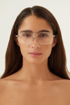 Metal caravan frame – an evolution of a best-selling Eyewear concept “The Tag” – LUX VERSE Luxury Designer Fashion Outlet