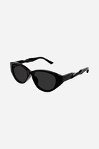 Oval twisted black sunglasses – oval acetate shape – LUX VERSE Luxury Designer Fashion Outlet