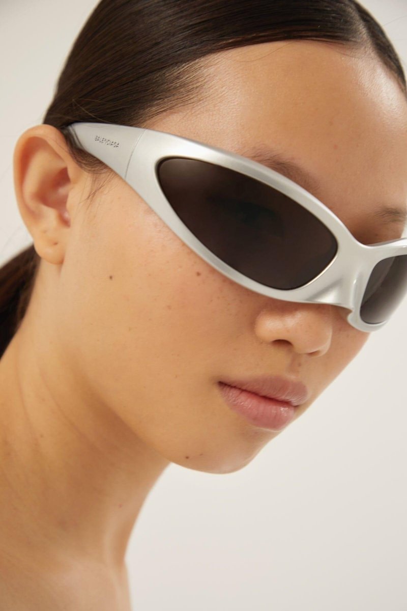 Skin Cat sunglasses in silver – worn by Kim Kardashian in the latest Advertising campaign – LUX VERSE Luxury Designer Fashion Outlet