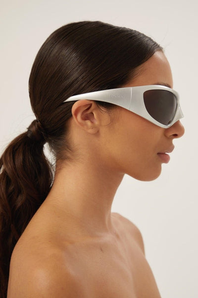 Balenciaga Skin XXL Cat sunglasses in silver - Lux Studios