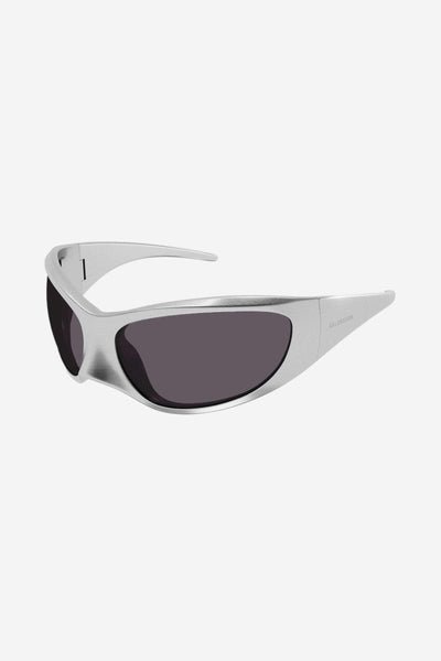 Balenciaga Skin XXL Cat sunglasses in silver - Lux Studios