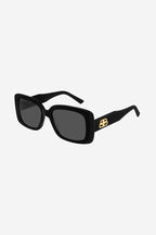 Slim rectangular black sunglasses – flat Rectangle 2.0 shape – LUX VERSE Luxury Designer Fashion Outlet