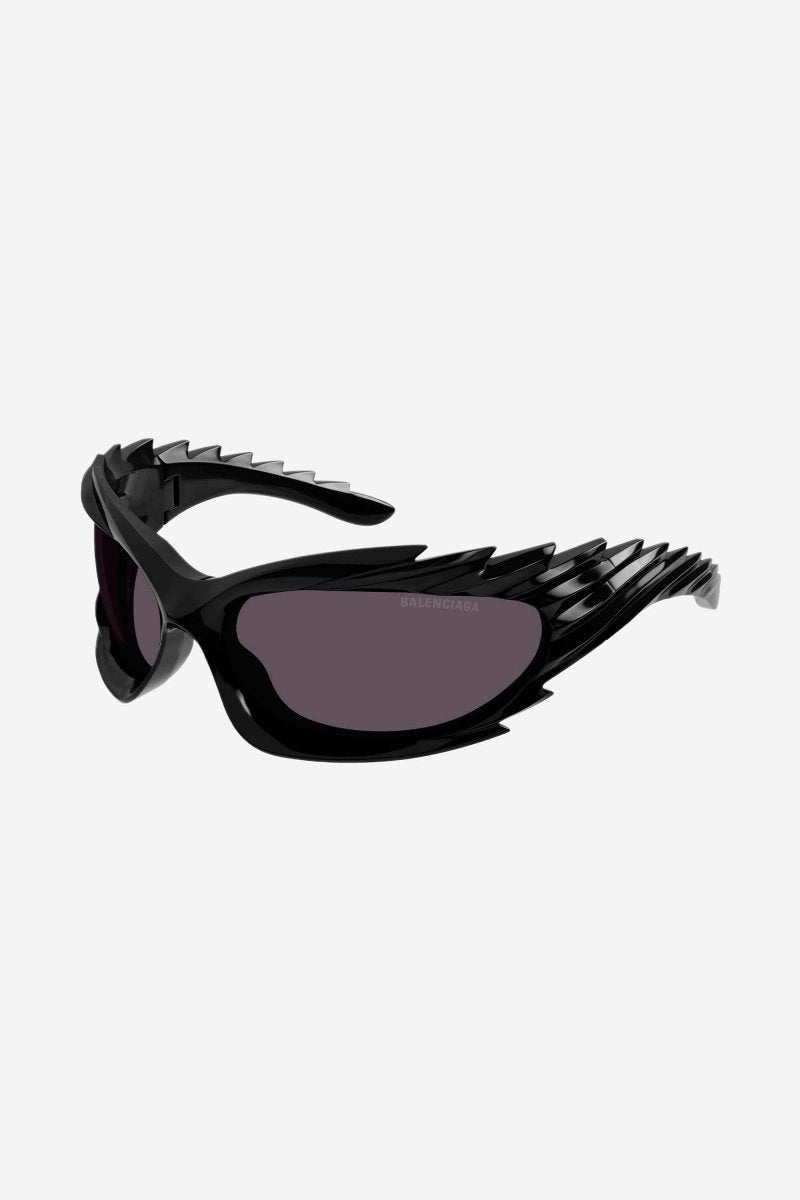 Spike rectangle sunglasses in black – spike Rectangle Sunglasses in neon orange bio-based injected nylon – LUX VERSE Luxury Designer Fashion Outlet