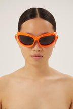 Spike rectangle sunglasses in fluo orange – 53 of the's Spring 23 Collection, NYC Show – LUX VERSE Luxury Designer Fashion Outlet