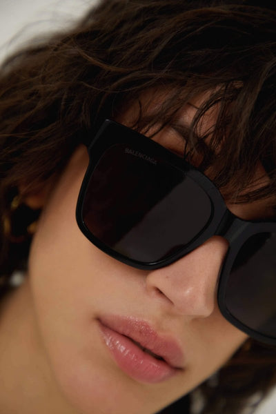 Balenciaga ultra slim black cat-eye sunglasses - Lux Studios