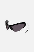 Wire CAT black sunglasses – Swift black wrap around shades – LUX VERSE Luxury Designer Fashion Outlet