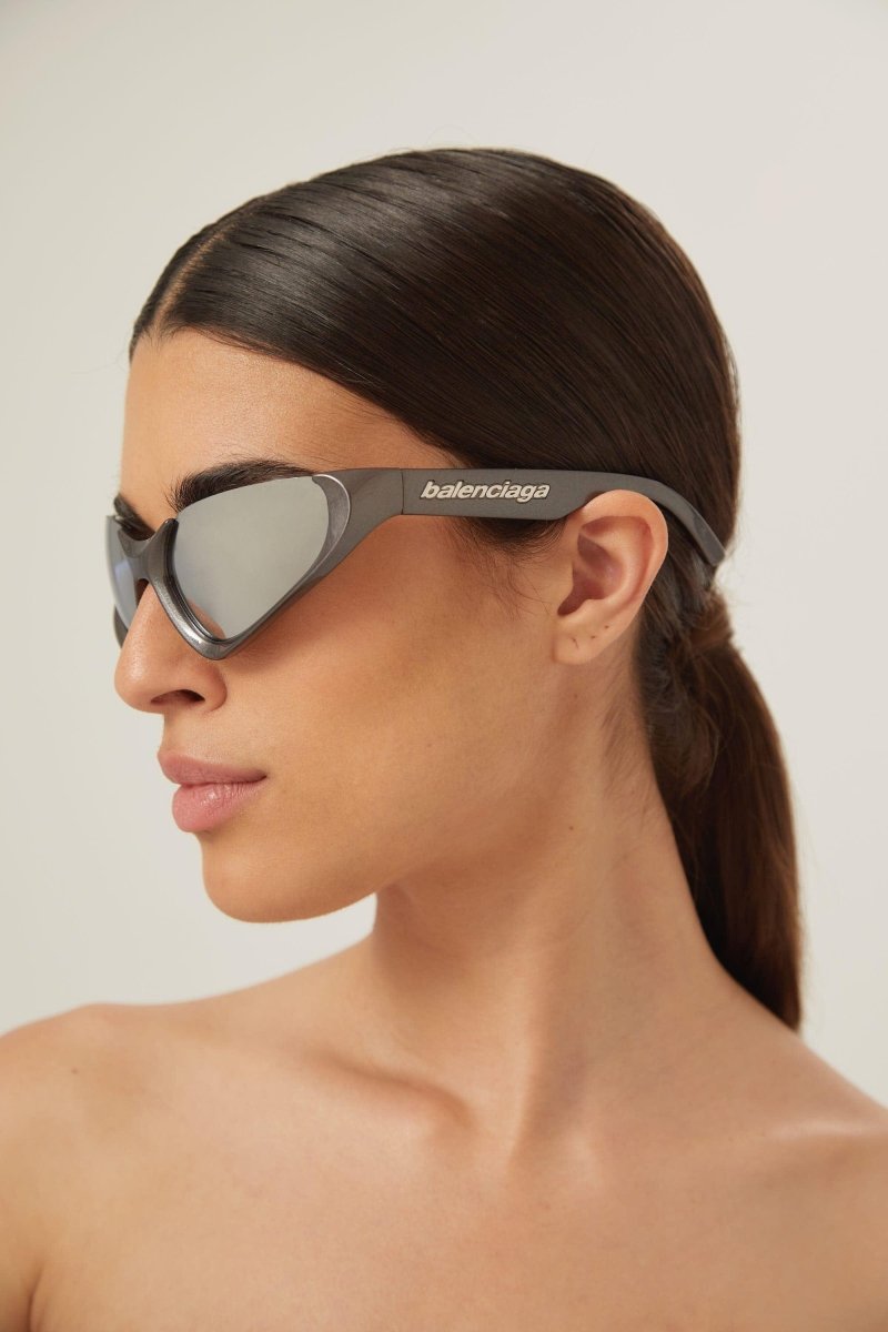 Xpander silver BB0202s-002 wrap around sunglasses – rectangle shape wrapping around the face – LUX VERSE Luxury Designer Fashion Outlet