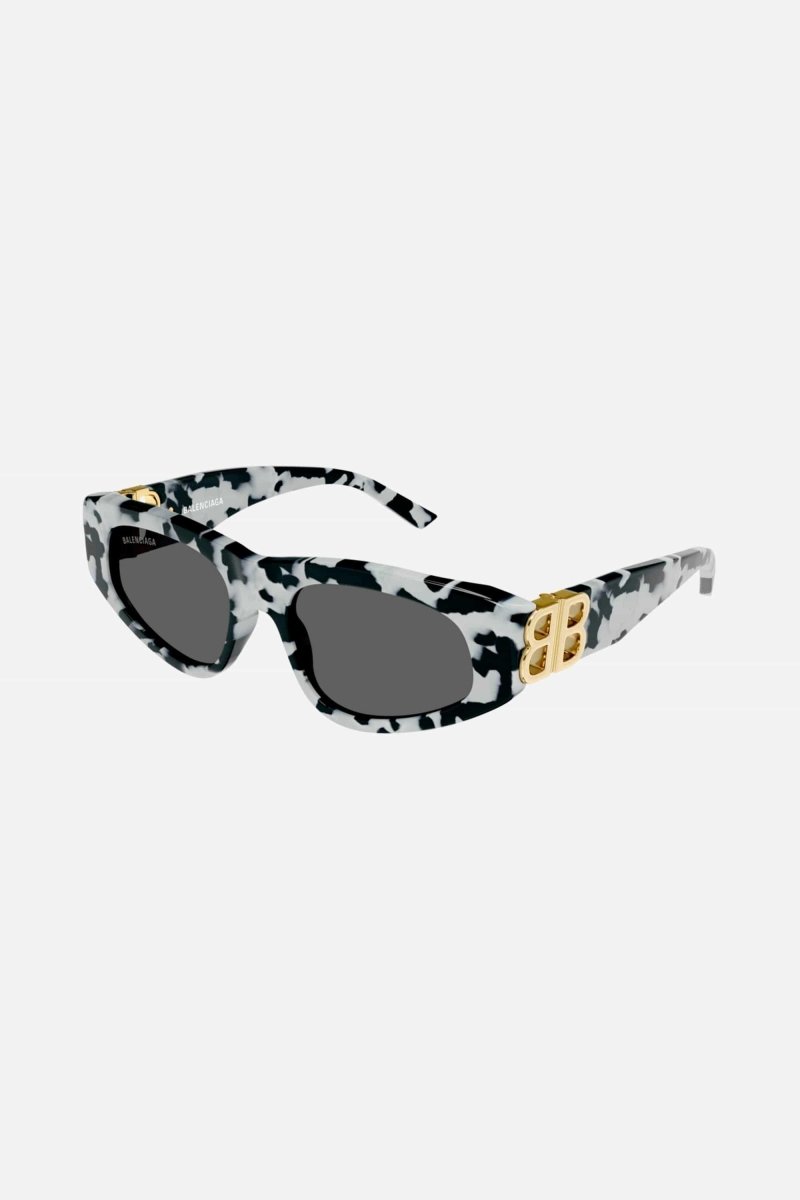 Zebra cat-eye BB sunglasses – vintage-inspired sinuous oval shape in acetate with statement symmetrically folding – LUX VERSE Luxury Designer Fashion Outlet