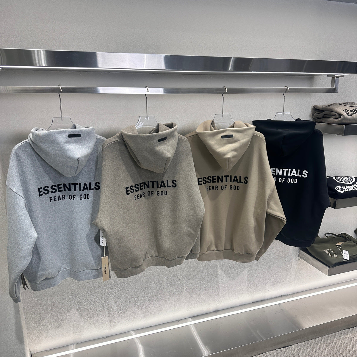 Black Cotton Text Logo Pullover - Men's