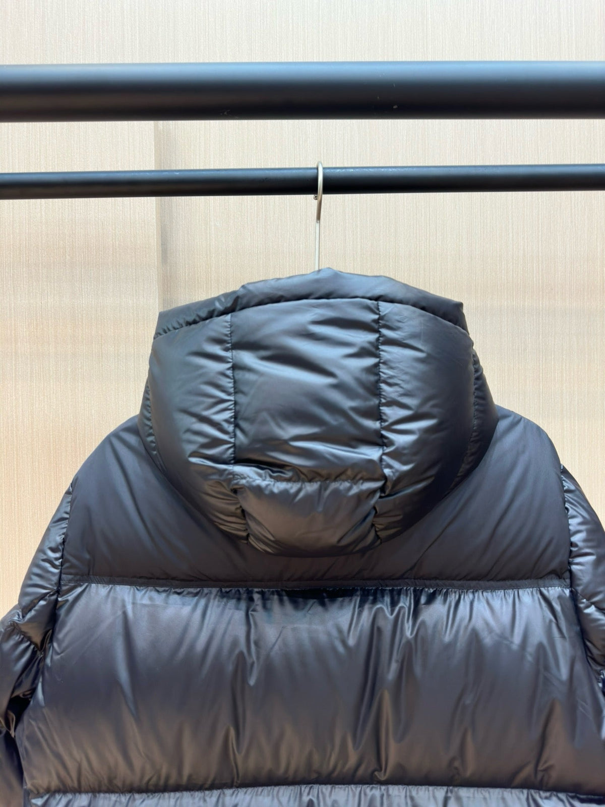 Dark Blue and Black Puffer Jacket - Men's