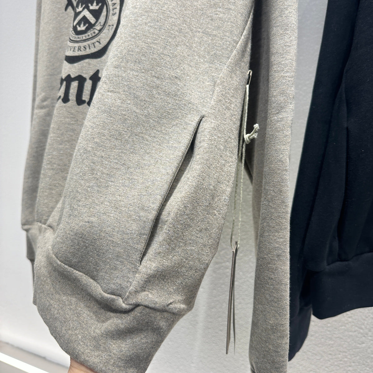 Dark fog Black and Grey Hoodie - Men's