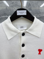 Cream Knit Heart Logo Long-Sleeve - Men's