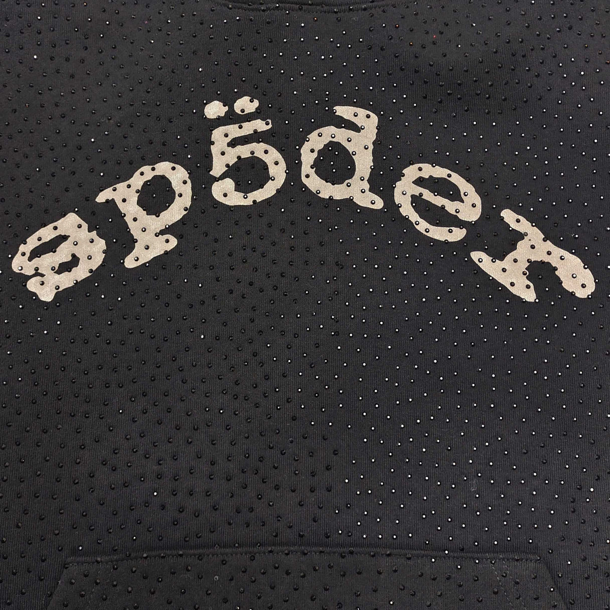 Black Cotton Embellished Pullover - Men's