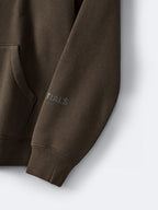Brown Cotton Logo Pullover - Men's