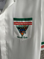 Green and Red Trim Silk Shirt - Men's