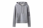 Grey Cotton Bar Stripe Pullover - Men's