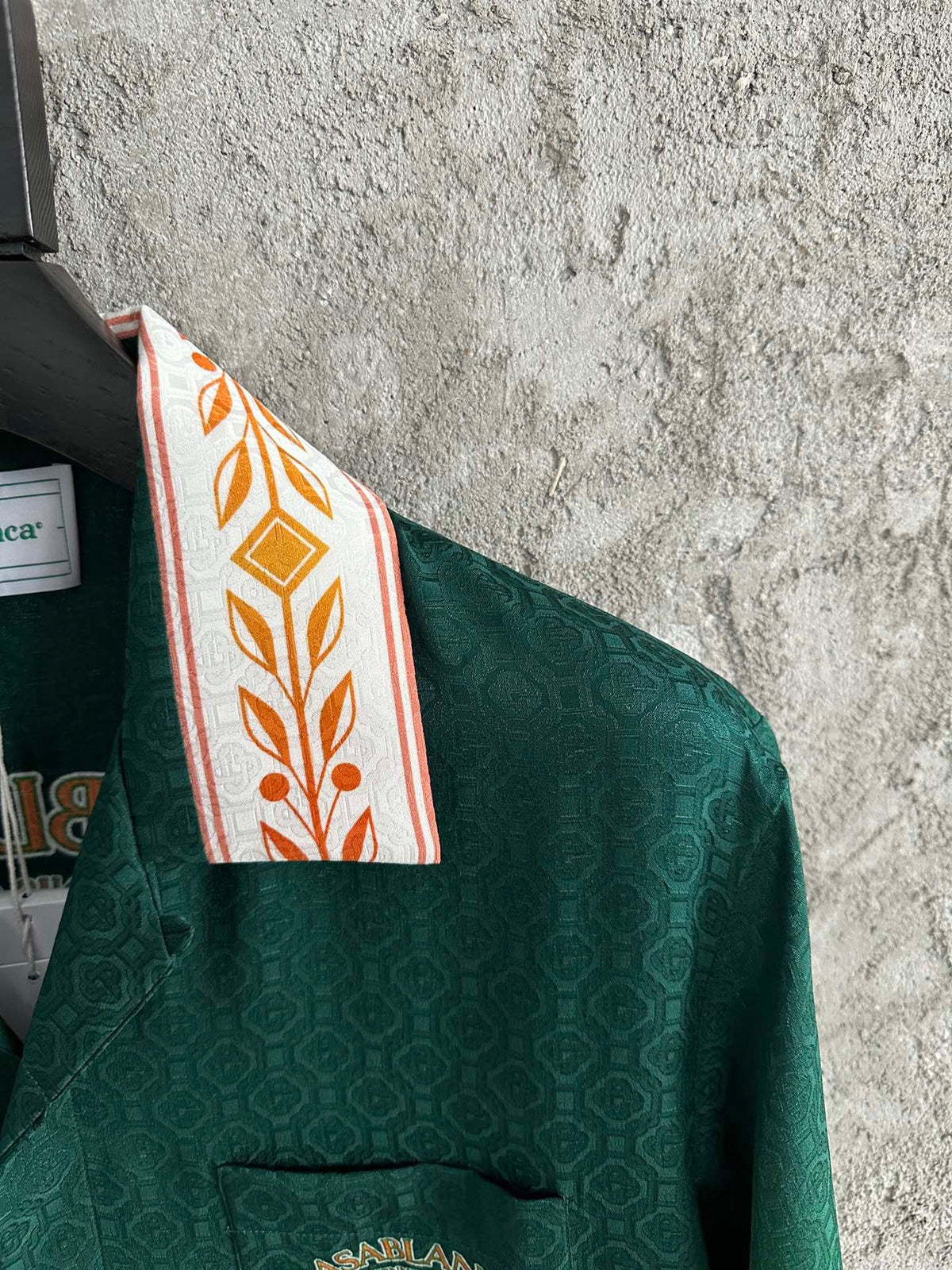 Green Crest Silk Shirt - Men's