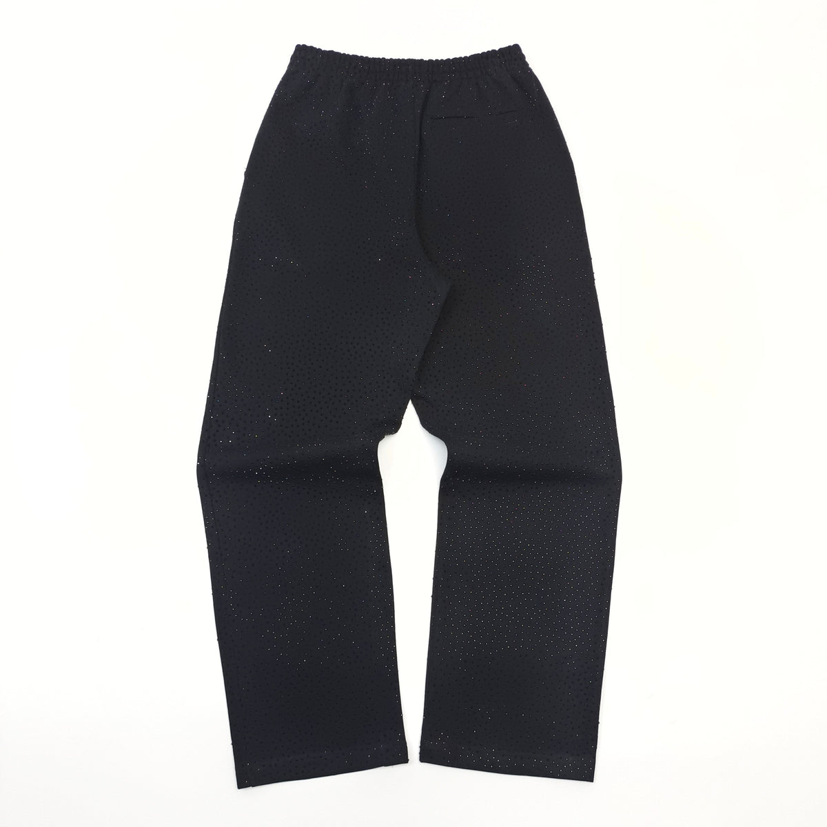 Black Cotton Graphic Wide-Leg - Men's
