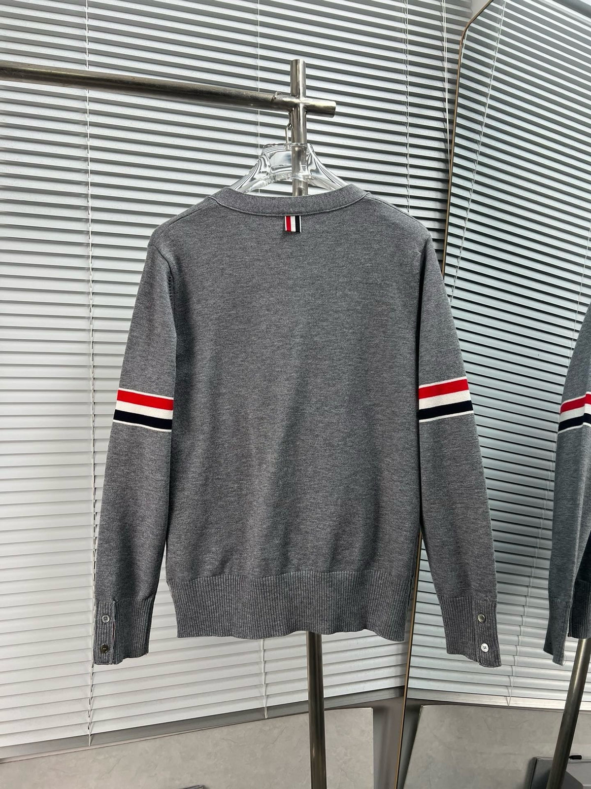 RWB Stripe Cardigan White - Men's