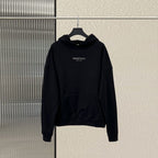 Black Cotton Logo Pullover - Men's