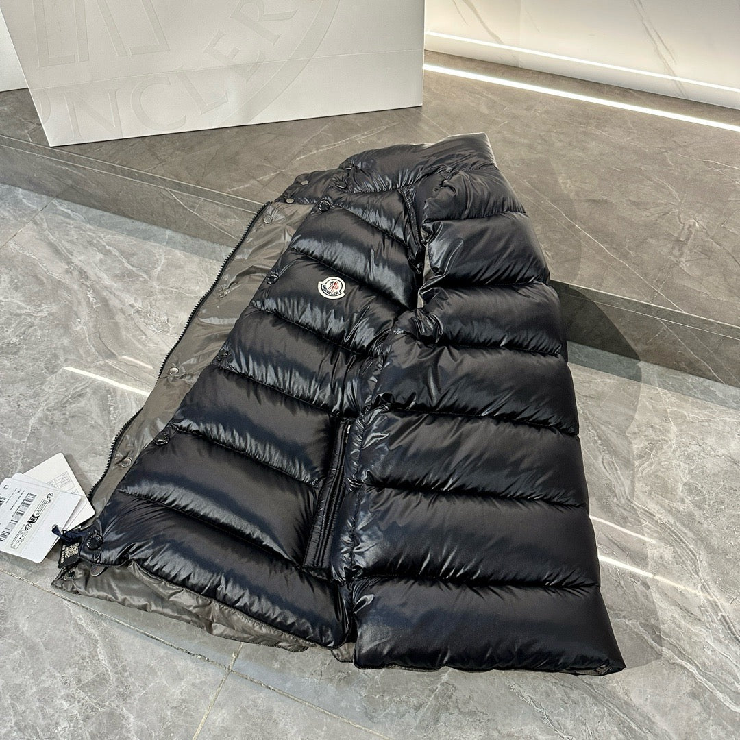 Black Nylon Glossy Gilet - Men's