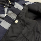 Navy Check Puffer Jacket - Men's