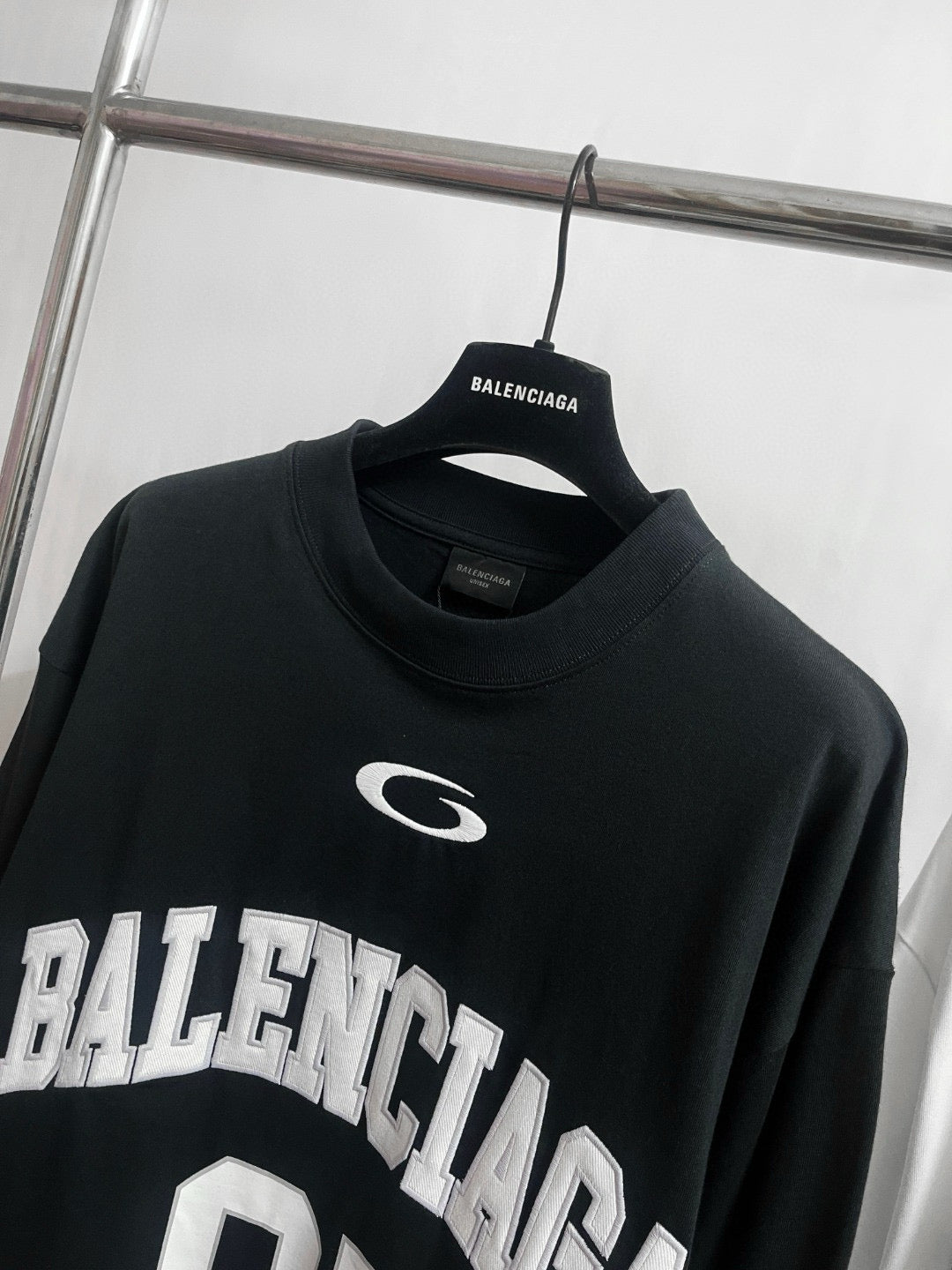 Black Jersey Numeral Long-Sleeve - Men's