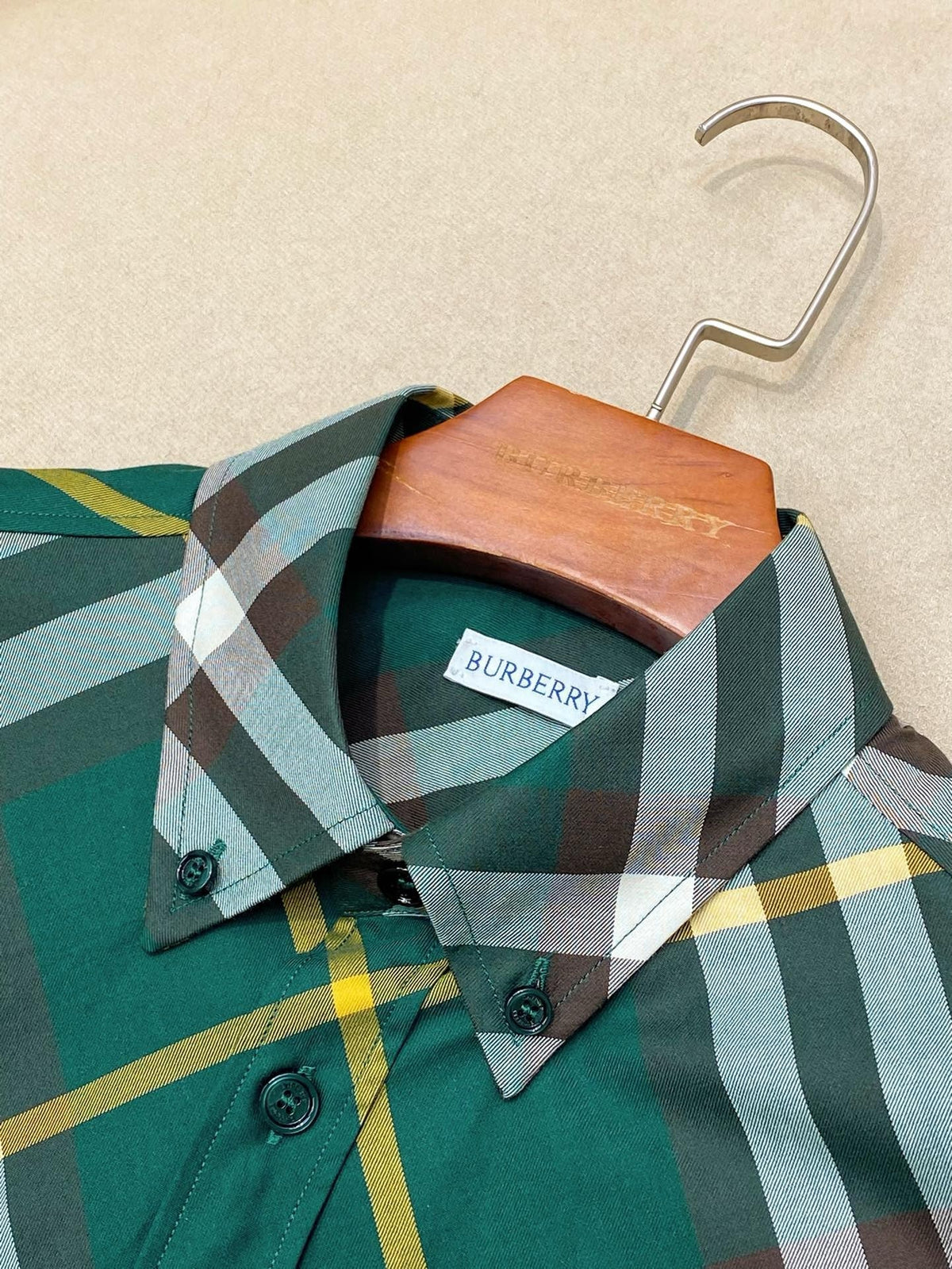 Green Flannel Check Long-Sleeve - Men's