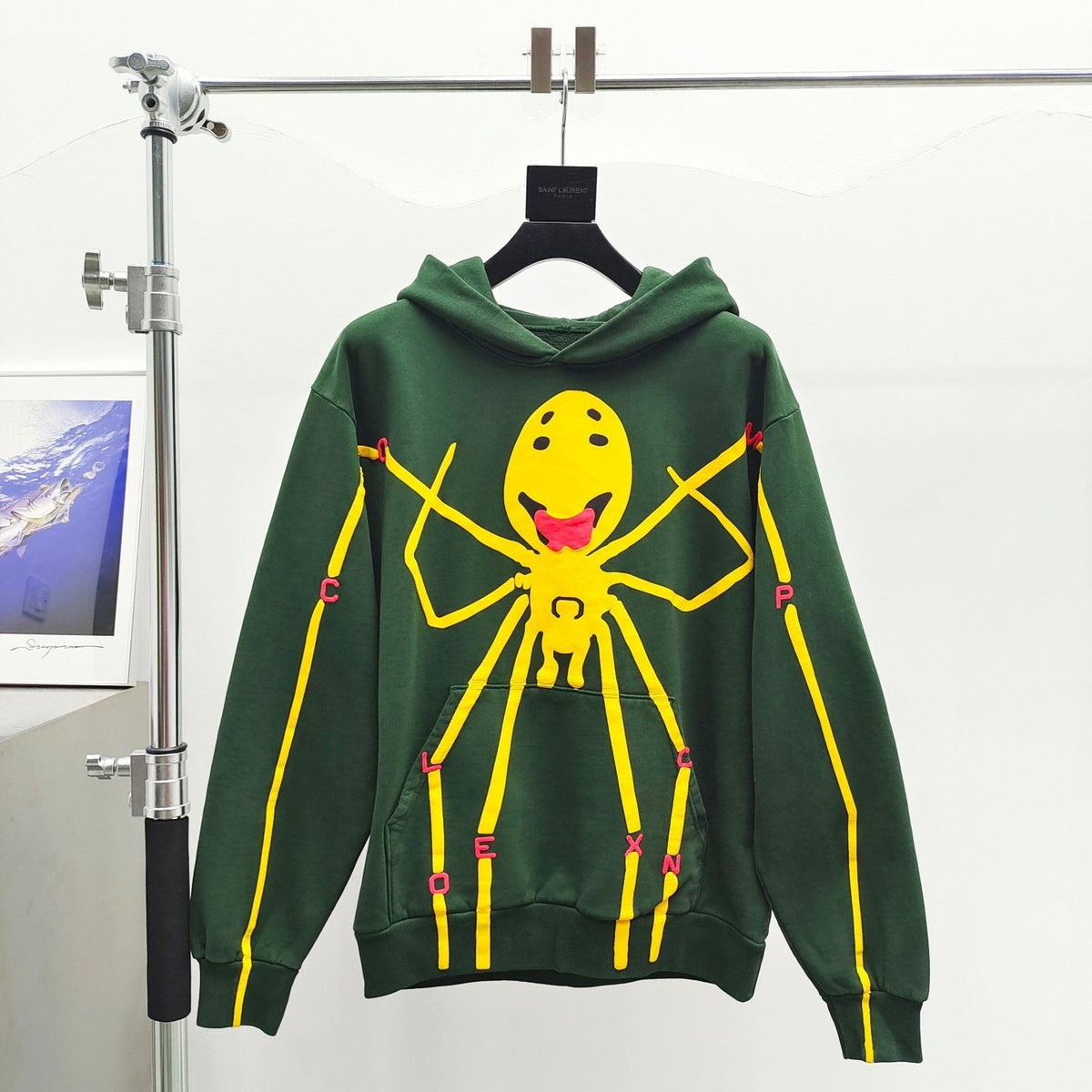 Green Cotton Graphic Pullover - Men's