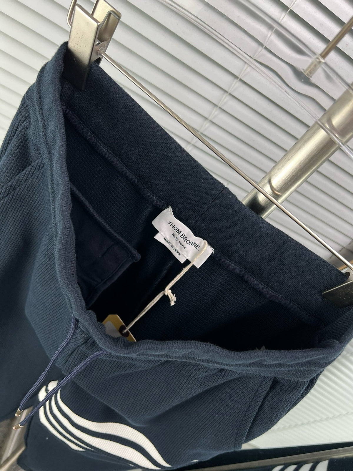 Grey Cotton Four-Bar Joggers - Men's