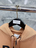Black Cotton Text Print Pullover - Men's