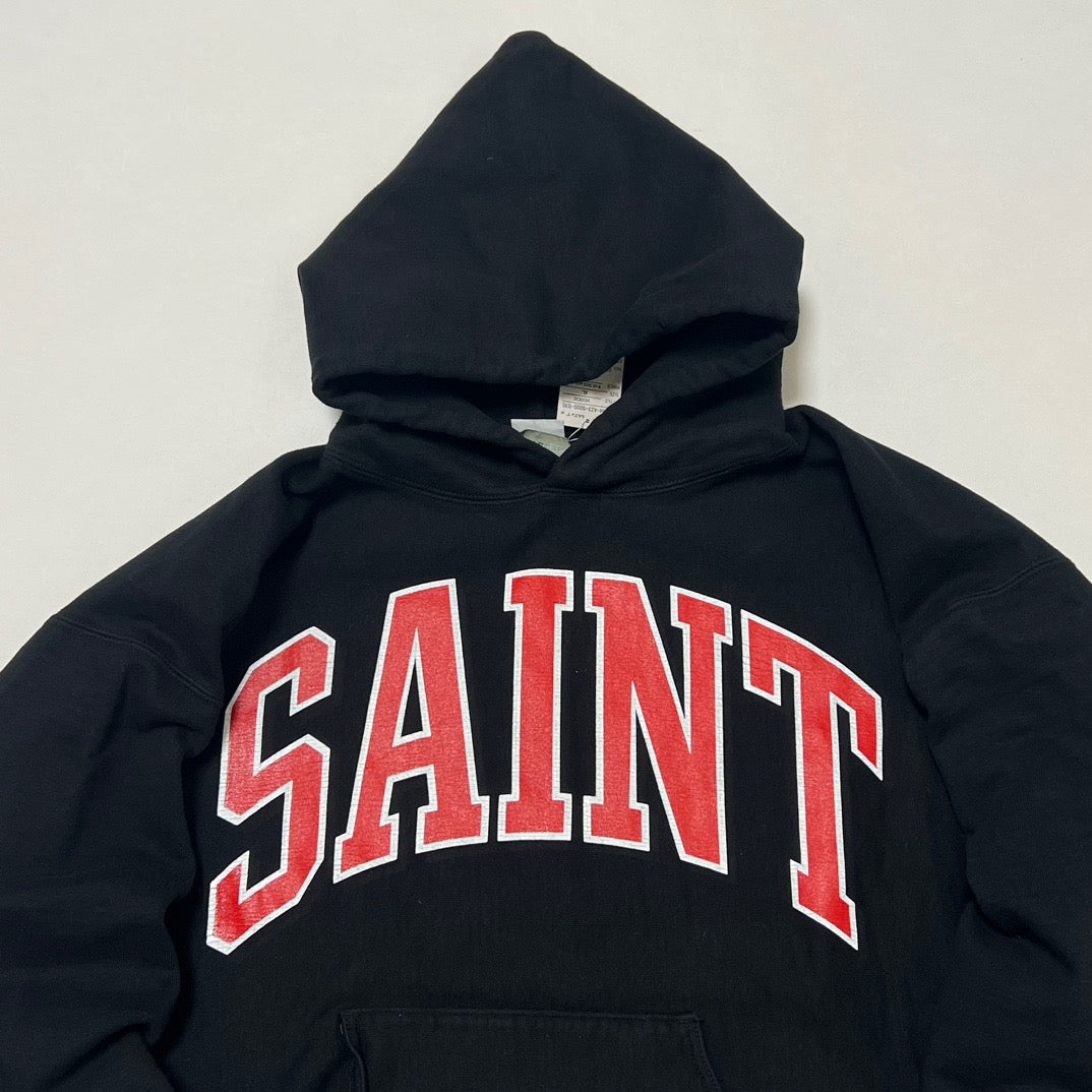 Navy Cotton Varsity Text Pullover - Men's