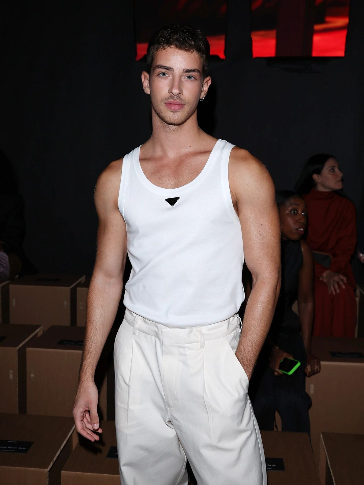 Black and White Tank Top - Men's