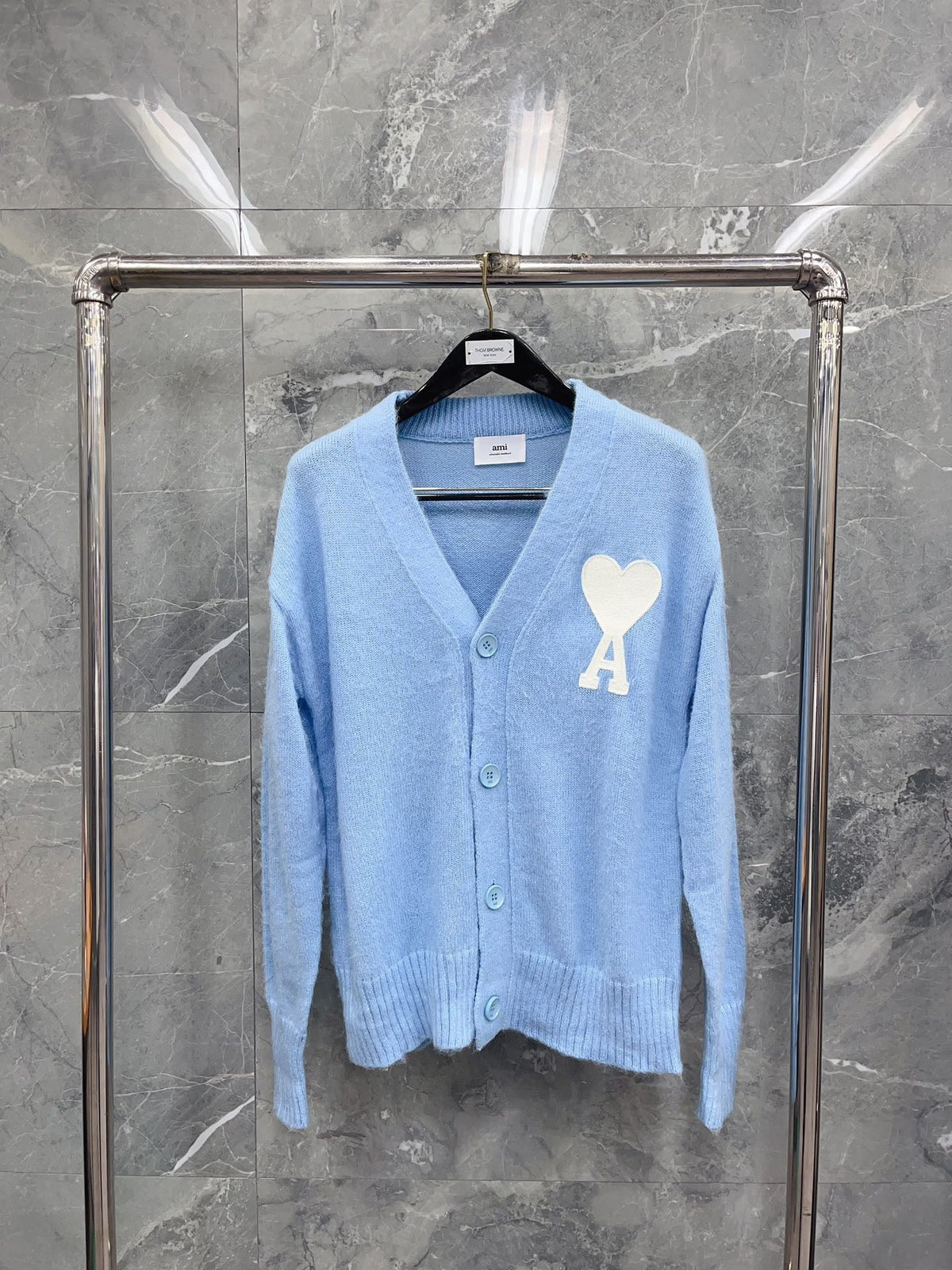 Light Blue and Pink Sweater - Men's