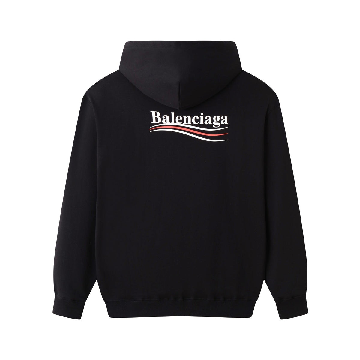 Black Cotton Chest Logo Pullover - Men's