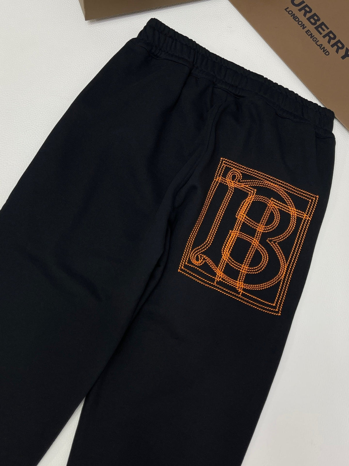 Navy Cotton Logo Joggers - Men's