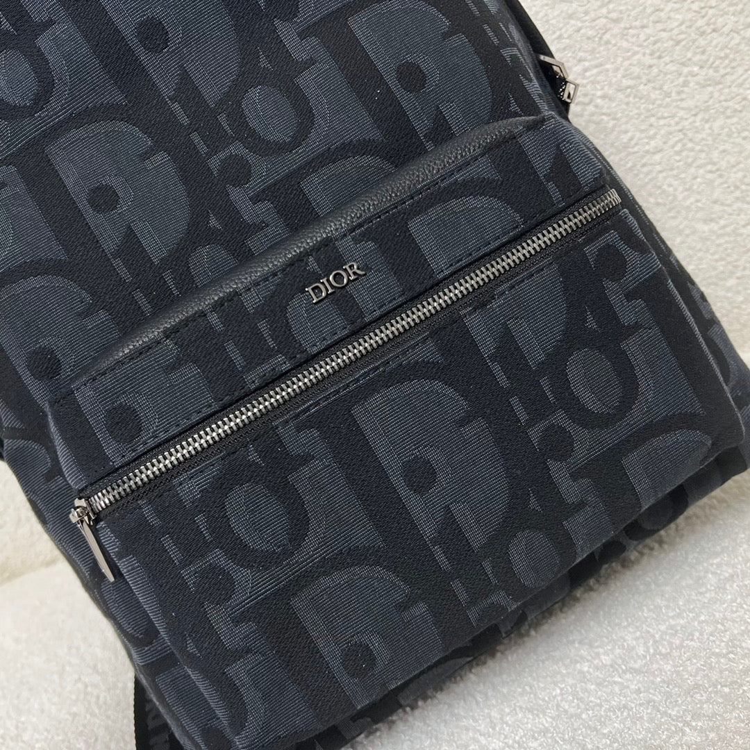 Classic Oblique Black Backpack