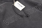 Washed Grey Tonal Logo Hoodie - Men's