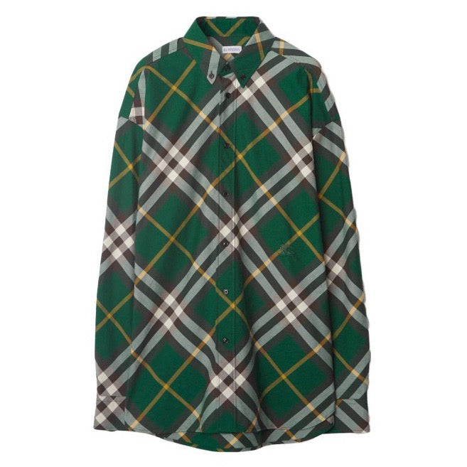 Green Flannel Check Long-Sleeve - Men's