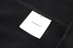 Black Cotton Bold Text Crewneck - Men's