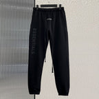 Black Cotton Logo Joggers - Men's