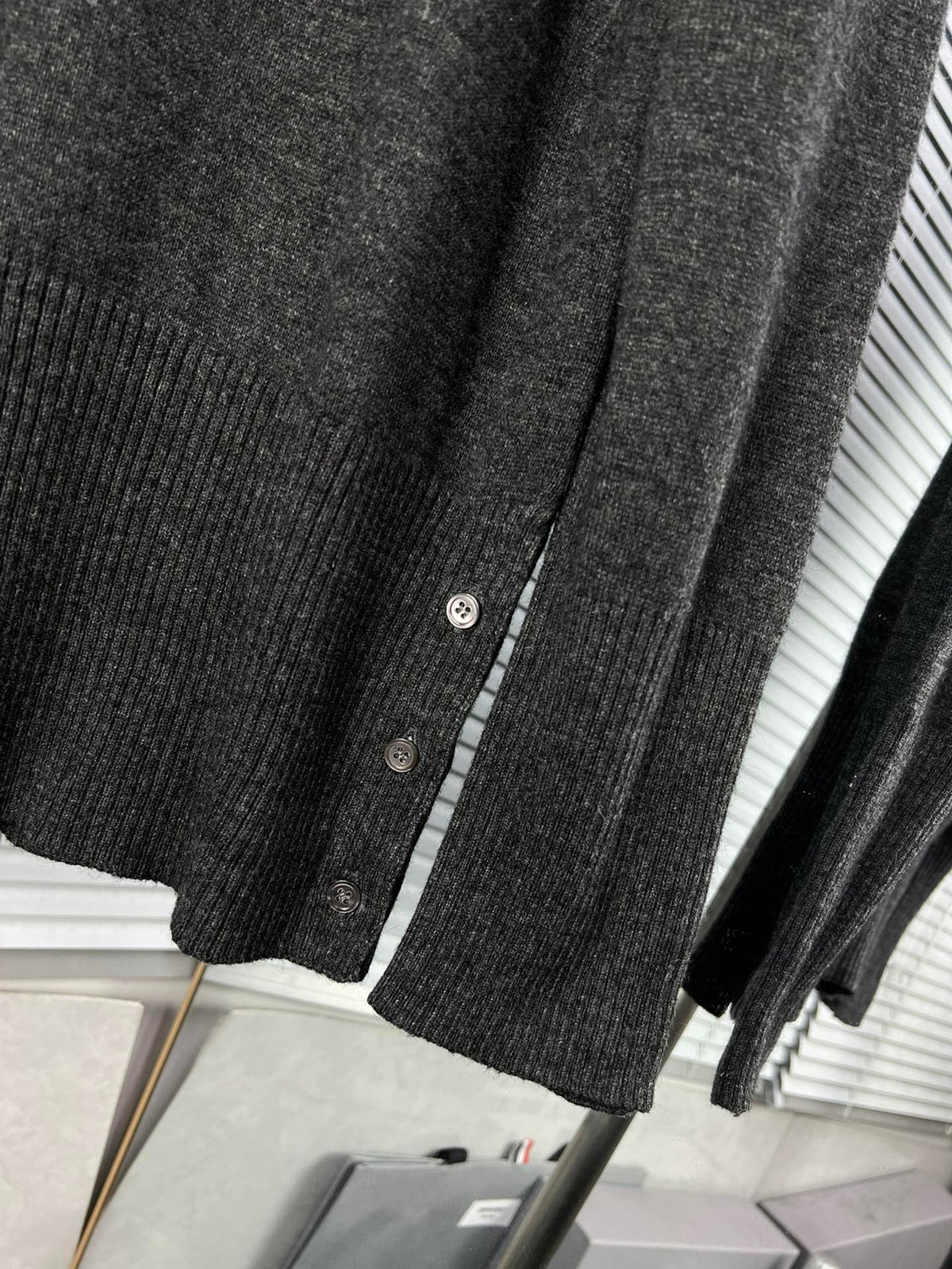 4-Bar Crewneck Navy Knit - Men's