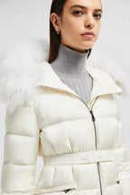 Boed Short Down Jacket – crafted from longue saison, the hooded puffer jacket is finished with a luxurious – LUX VERSE Luxury Designer Fashion Outlet
