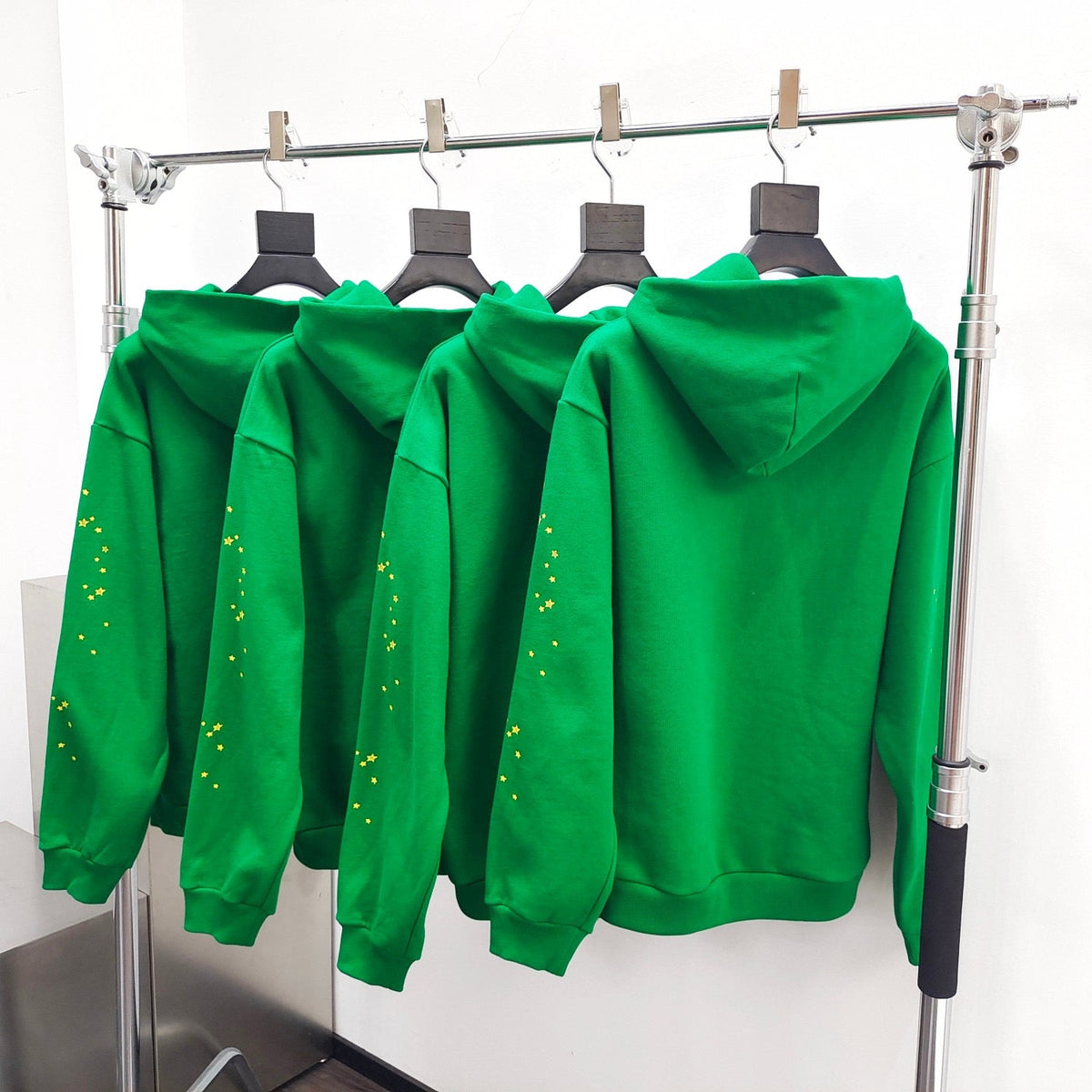 Green Cotton Web Print Pullover - Men's